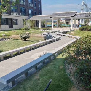 陇南 芝麻灰小区坐凳&栏杆安装效果