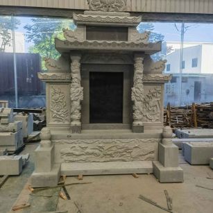 陇南 芝麻灰高档墓碑、土墓，一套也支持定做