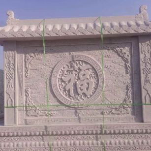陇南 芝麻白花岗岩屏风，照壁，影壁