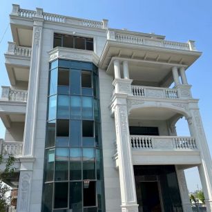 陇南 芝麻白花岗岩别墅外墙干挂效果展示