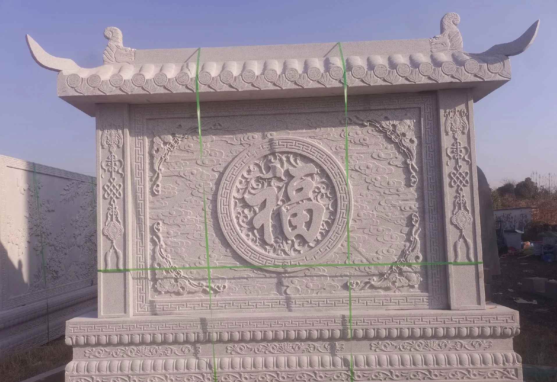 陇南 芝麻白花岗岩屏风，照壁，影壁